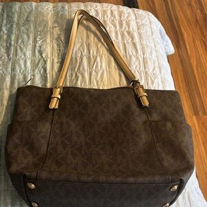 Michael Kors Brown Tote with Tan Handles
